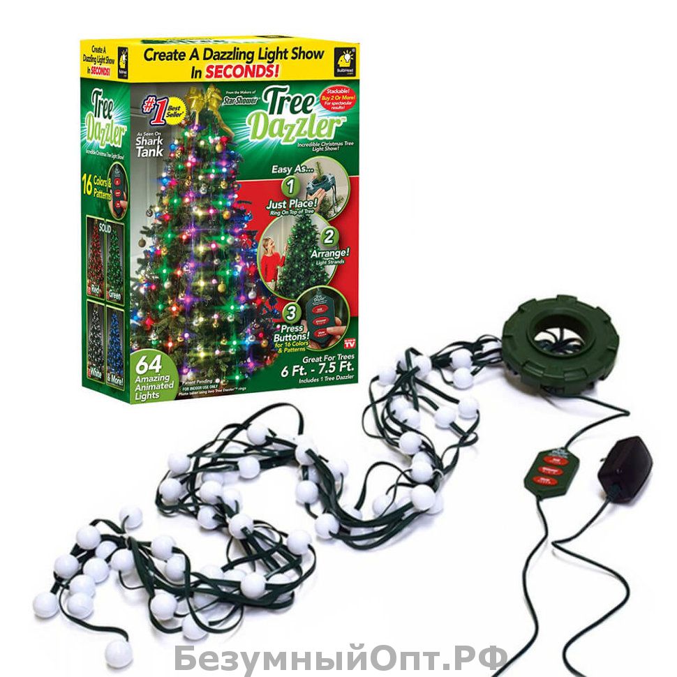 Конусная Гирлянда Tree Dazzler - 64 лампы оптом