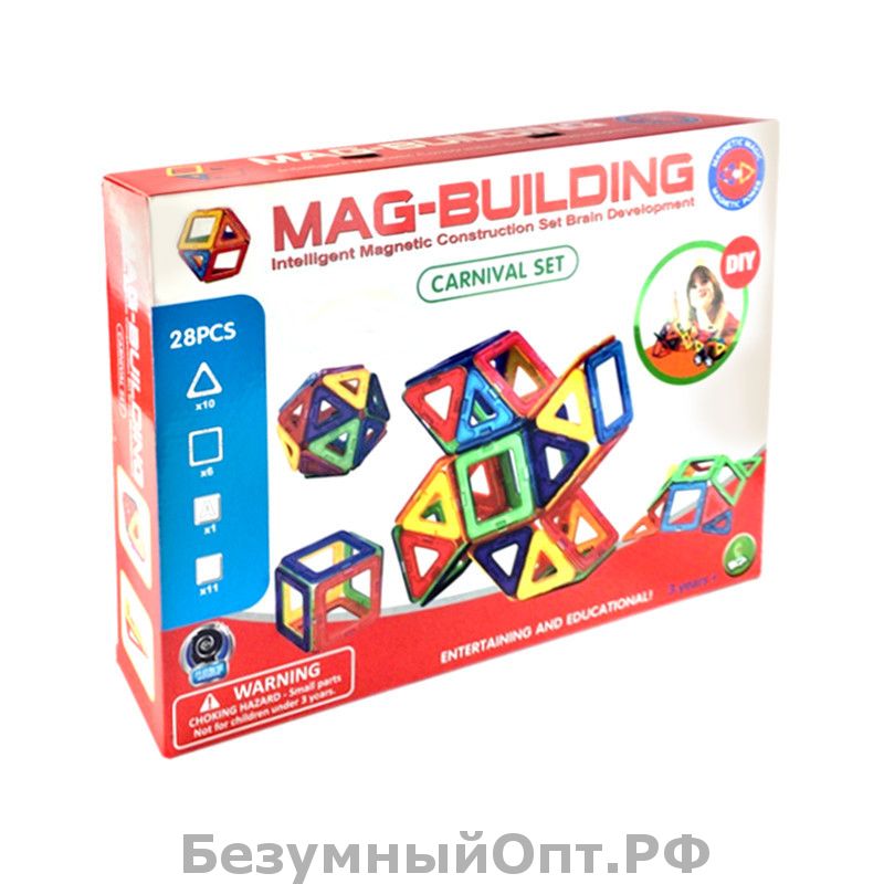 Магнитный конструктор Mad-Building (28) оптом