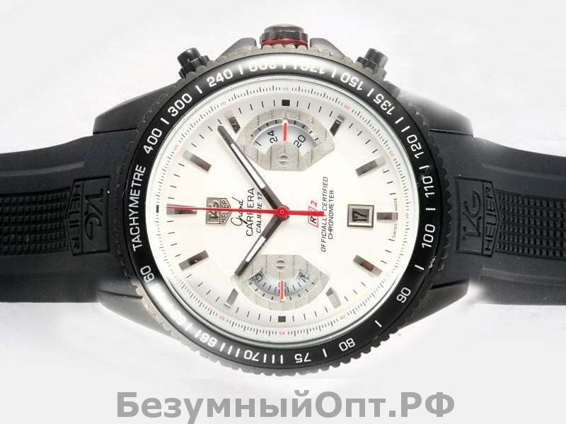 Часы Tag Heuer Carrera кварцевые с каучуковым ремешком оптом 