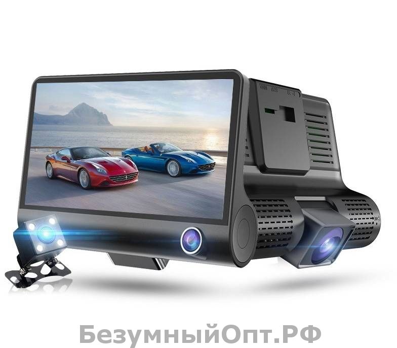 Видеорегистратор Video CarDVR с 3 камерами